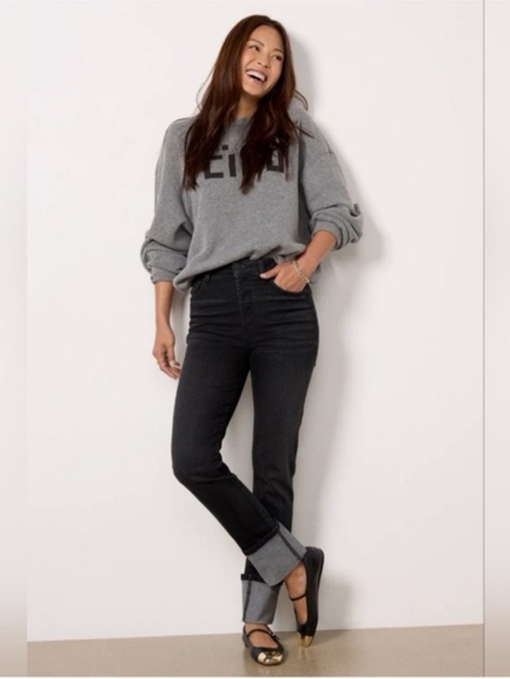 Evereve The Ever Straight Cuffed Jeans